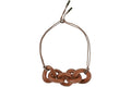 Ferragamo Sella Leather Choker Necklace Multi
